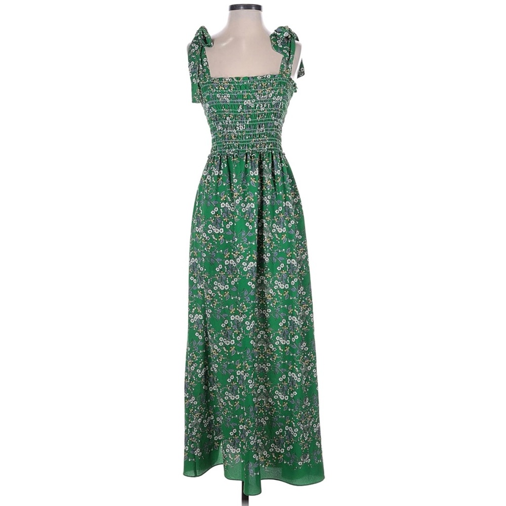 Max Studio Vibrant Green Patterned Dress